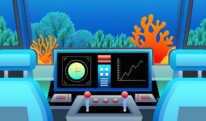 Illustration of a Submarine Cockpit