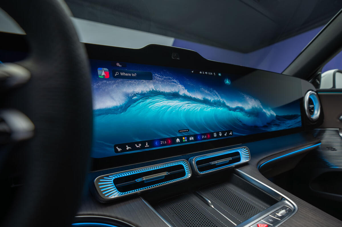 Mercedes 56 inch wide touchscreen"Hyperscreen" - image courtesy Mercedes