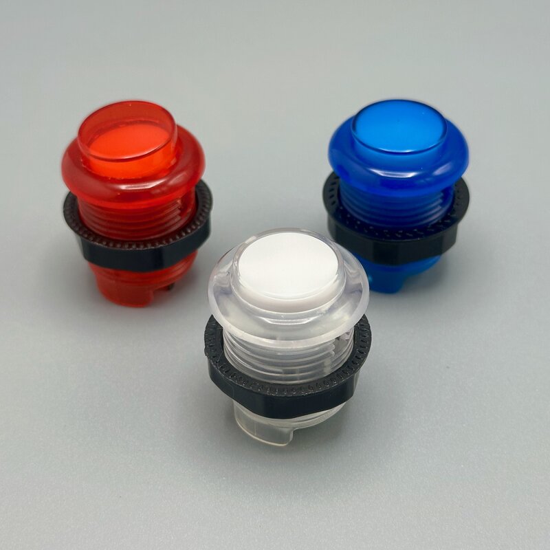 Illuminated arcade buttons combine a satisfying microswitch click with an independent LED ring. Photo by the Author